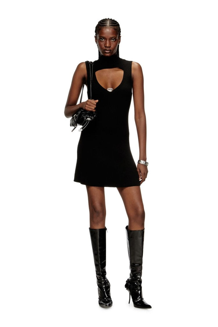 Diesel Black Crepe Mini Dress