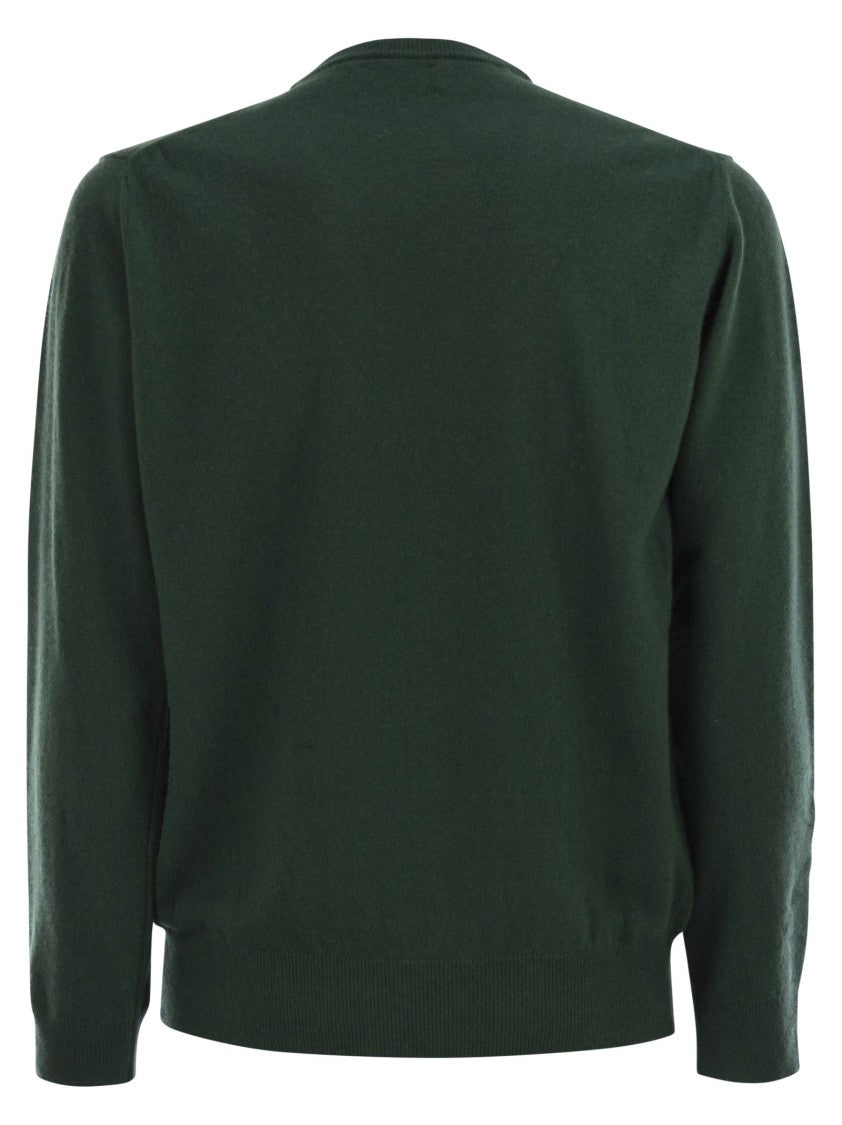 Mc2 Saint Barth Crew Neck Jumper With Embroidered Golf Champ Design