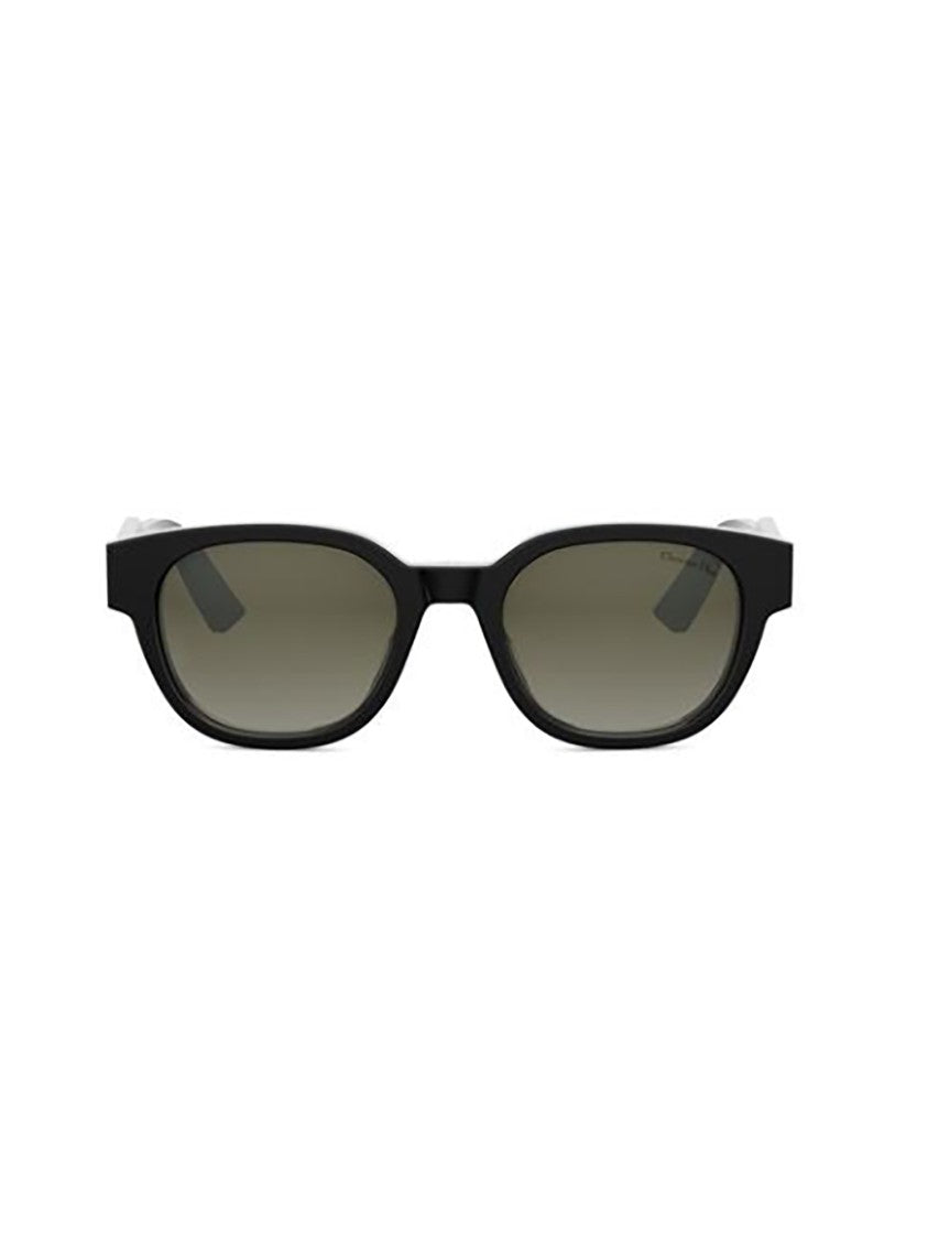 Dior R1i Rectangular Gradient Metallic Sunglasses