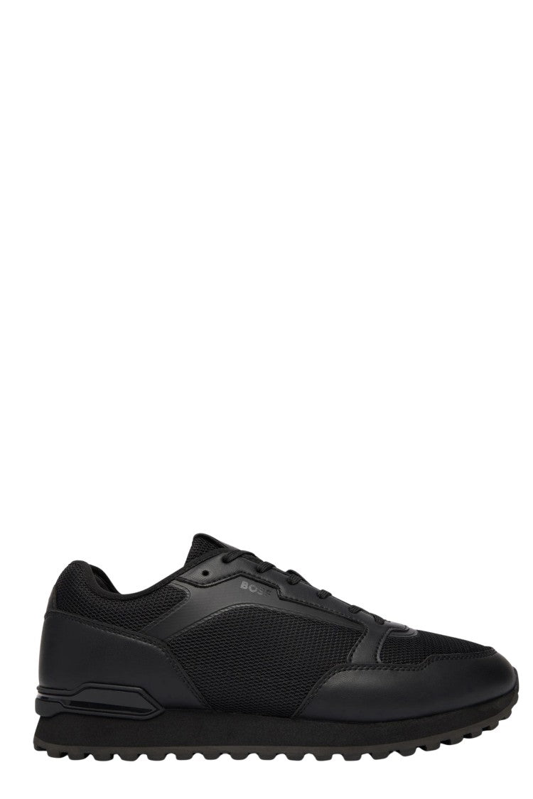 Boss Black Parkour L Runn Leather Mesh Polyester Sneakers