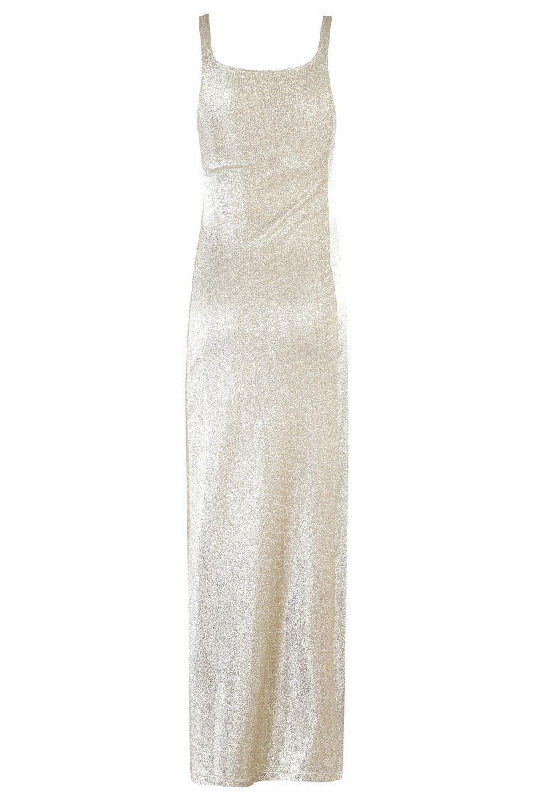 Rabanne Fitted Lurex Jersey Dress