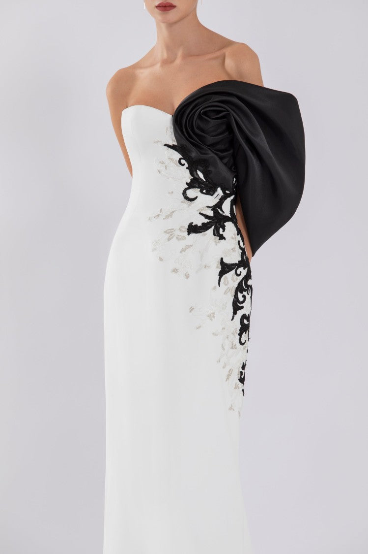 Saiid Kobeisy Crepe Straight Fit Dress