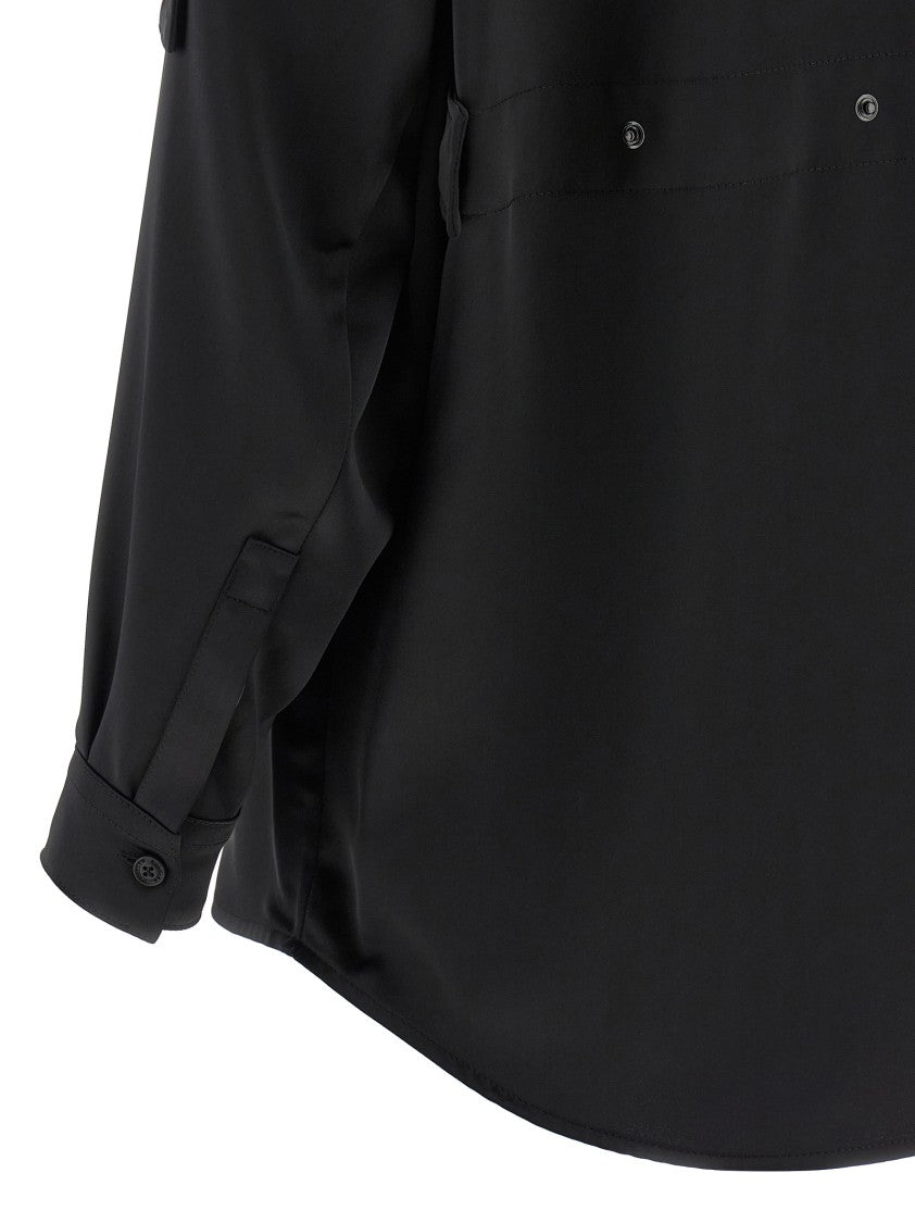 Moncler Genius Fluid Satin Shirt With Adjustable Waist