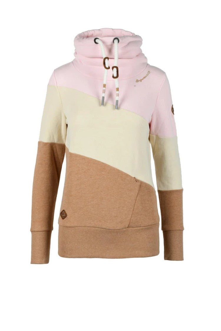 Ragwear Beige Color-Block Sweatshirt