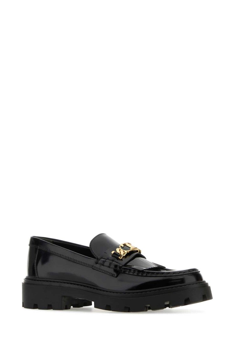 Tod's Black Leather Loafers