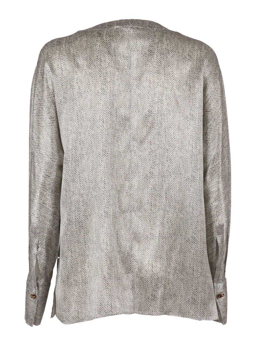 Antonelli Silk Shirt With Classic Collar And Buttoned Cuffs