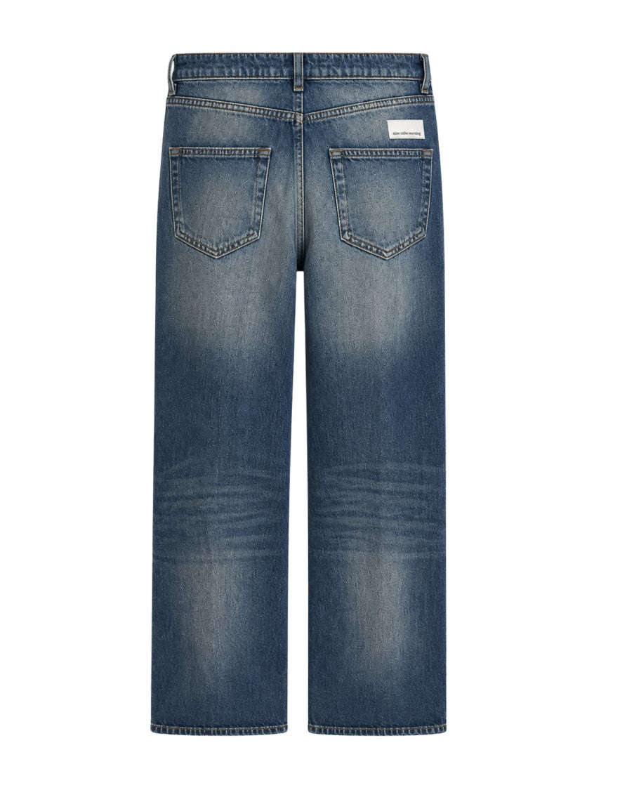 Nine In The Morning Classic Blue High-Waisted Franca Trumpet Jeans