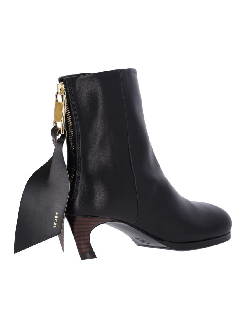 Sacai "Puller" Ankle Boots – Black