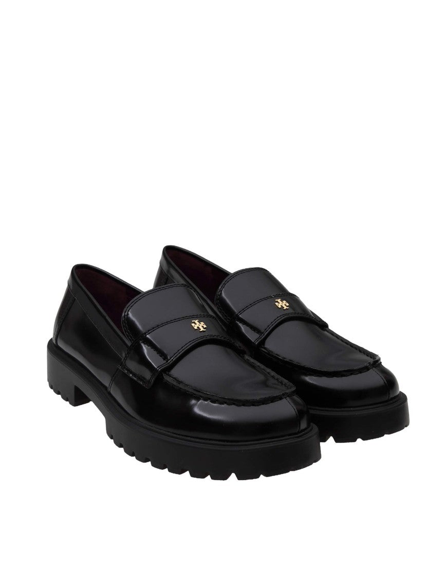 Tory Burch Lug Moccasin In Leather Color Black