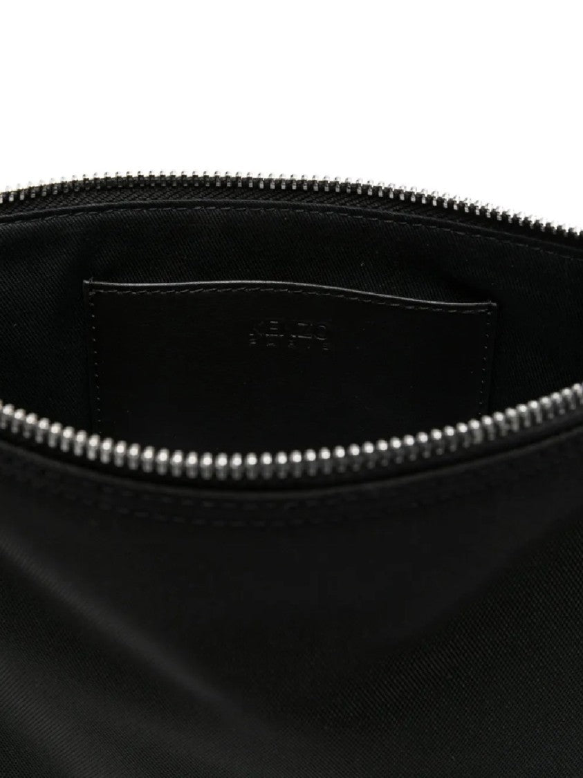 Kenzo Rectangular Black Polyester Pouch