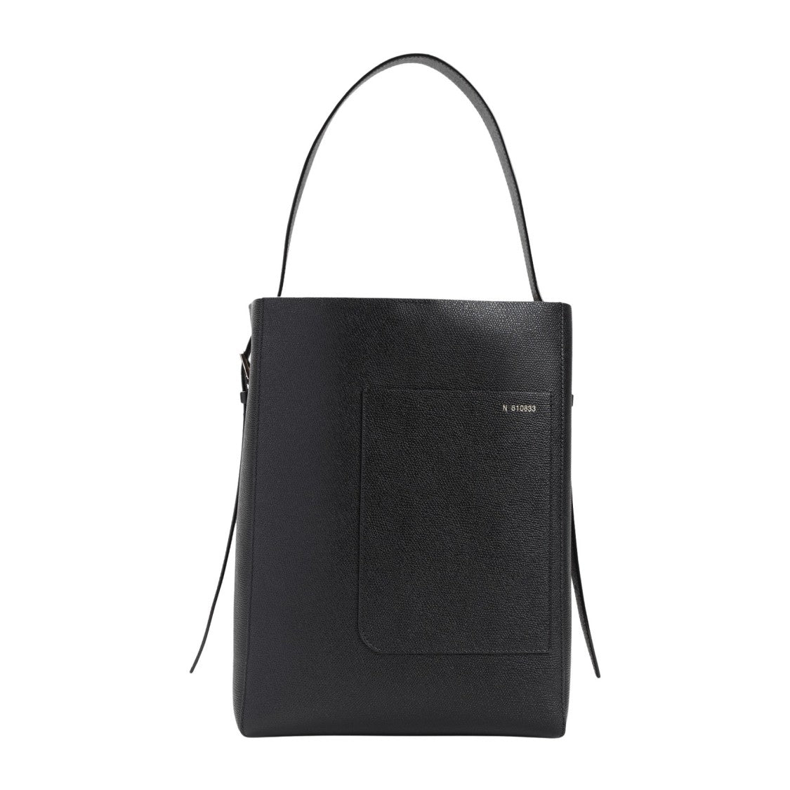 Valextra Black Calf Leather Shoulder Bag