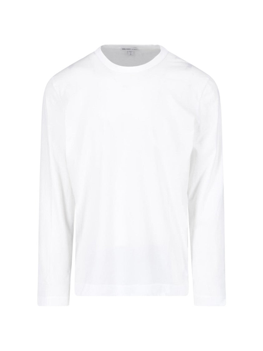 James Perse White Long-Sleeve Classic Cotton T-Shirt