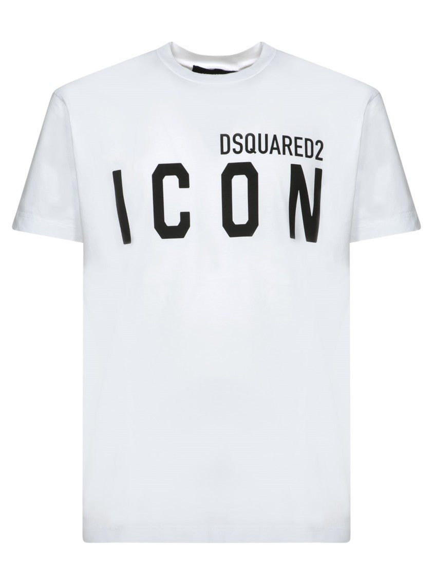 Dsquared2 Relaxed-Fit White T-Shirt With Bold Logo Print