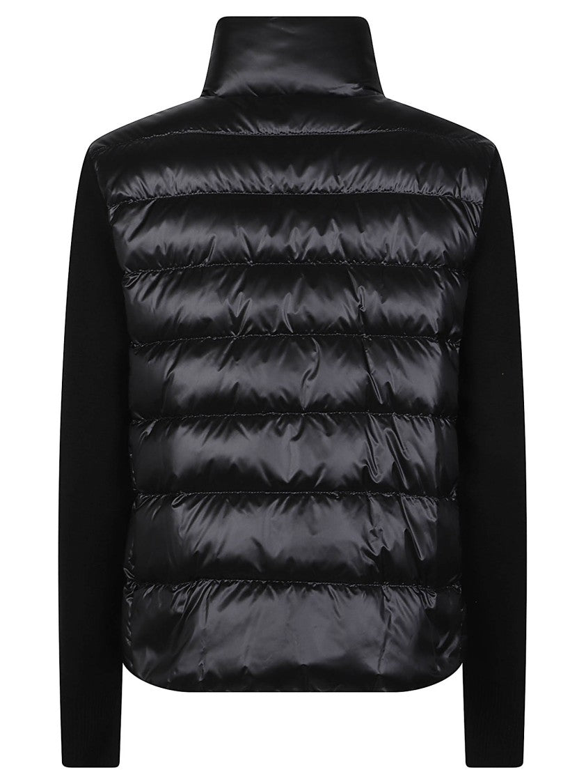 Moncler Tricot Hybrid Padded Front Smooth-Knit Cardigan