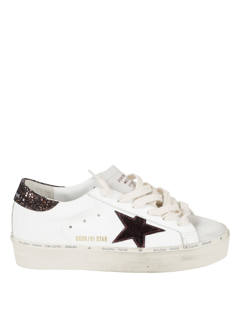 Golden Goose Low-Top Sneakers With Glitter Accents And Star Detail