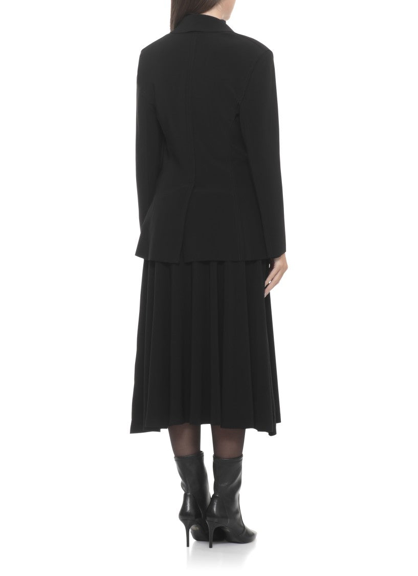 Norma Kamali Black Single Breasted Velcro Blazer
