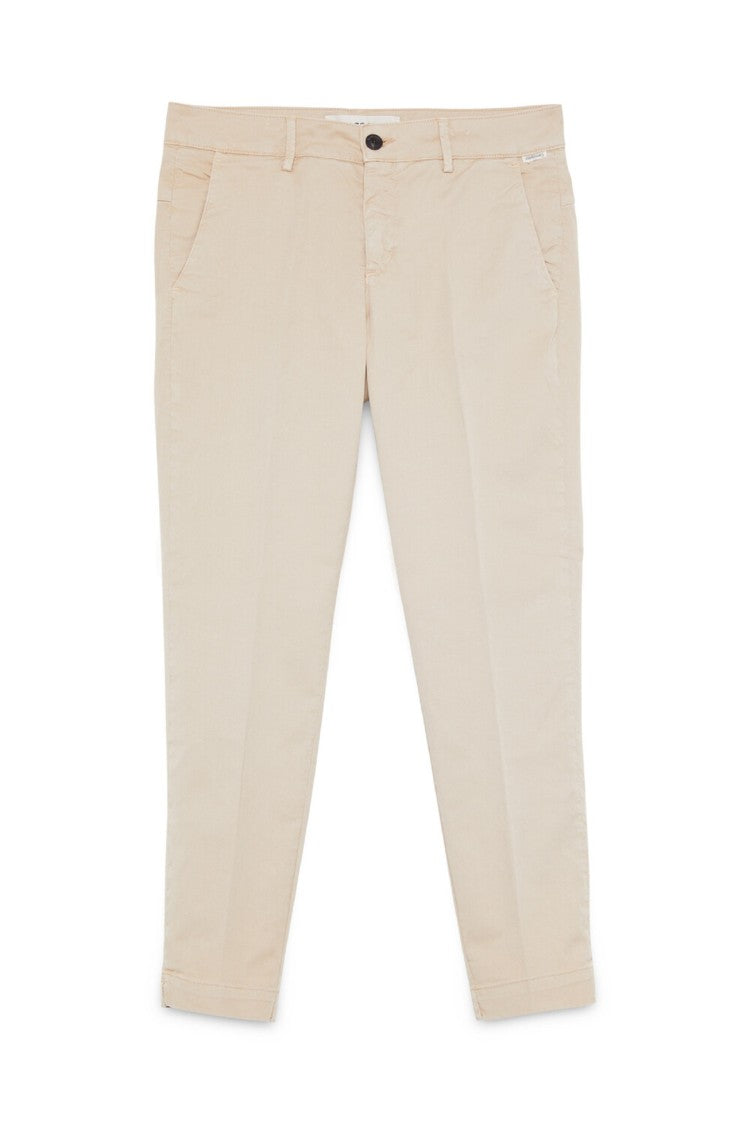 Roy Rogers Ankle-Length Trousers Stretch Gabardine Side Slits