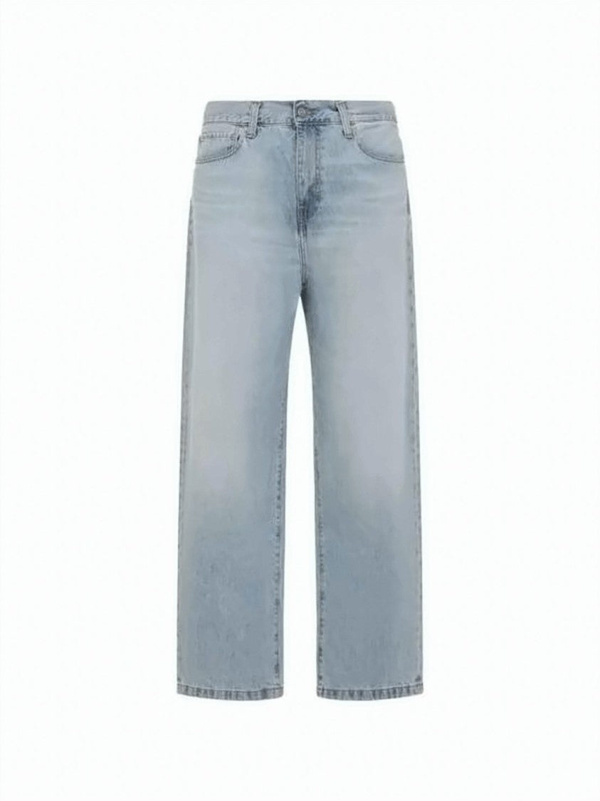 Carhartt Wip Light Blue Wash Denim Pants With Classic Five-Pocket Design