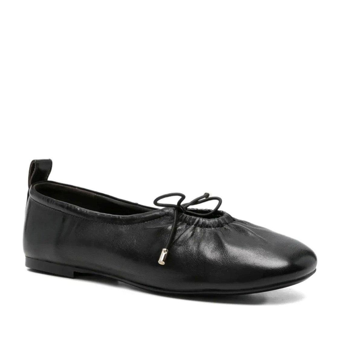 Adrianna Feretti Black Mid-Profile Bow Detail Suede Loafers