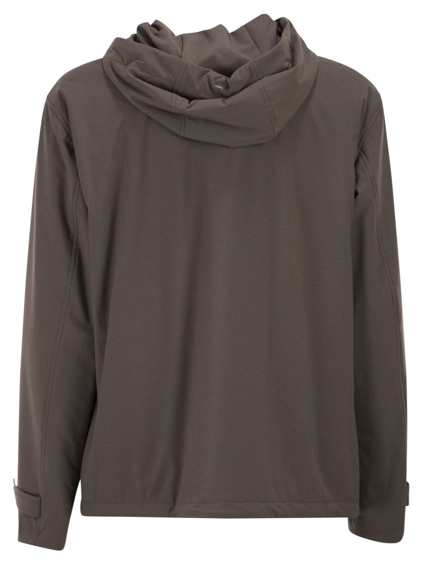 Herno Stretch Nylon Jacket With Hood