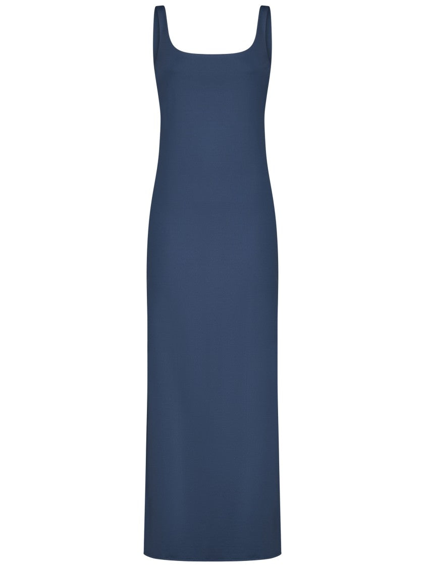 Fisico Maxi Dress In Blue Microfiber