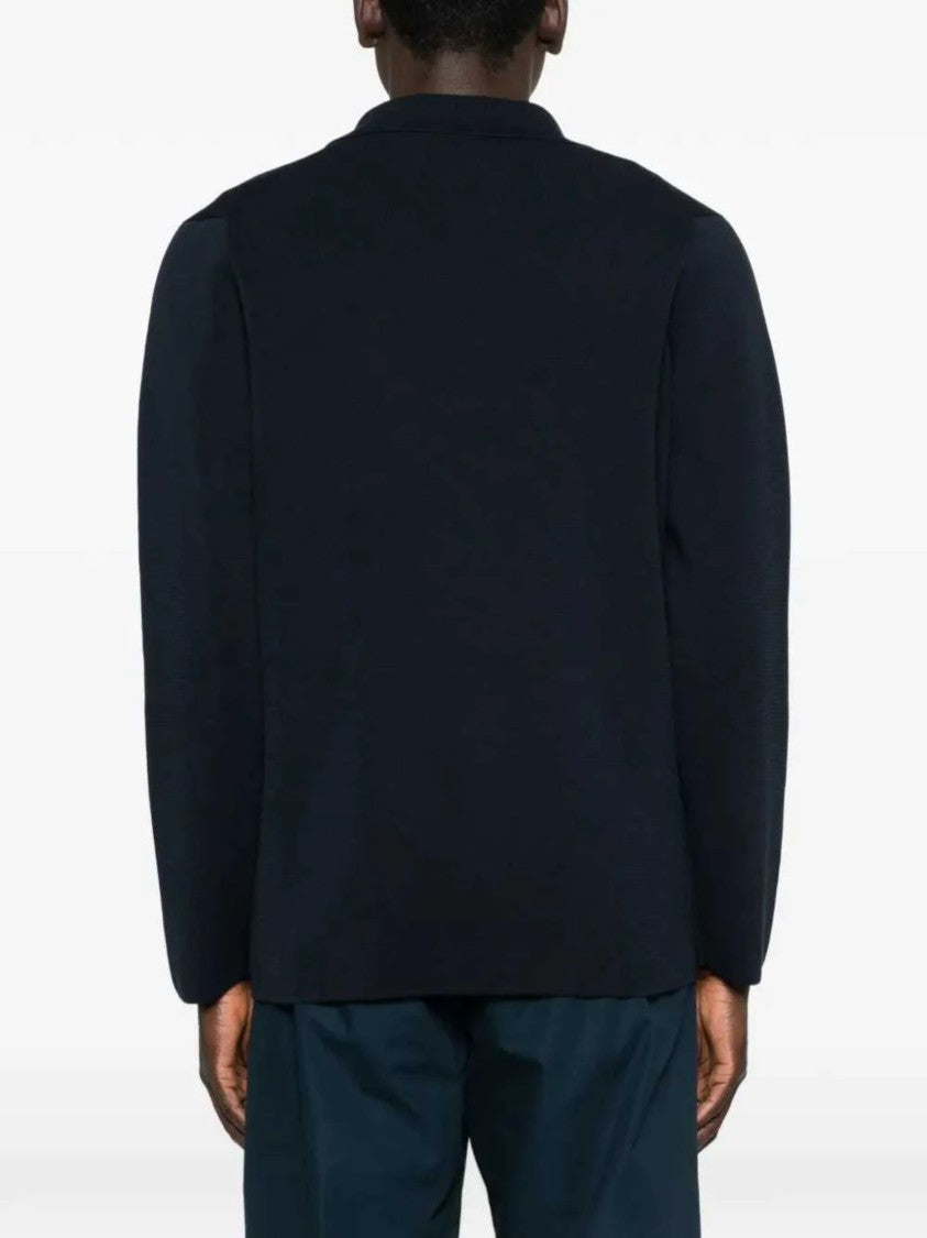 Lardini Dark Blue Cotton Flower Jacket