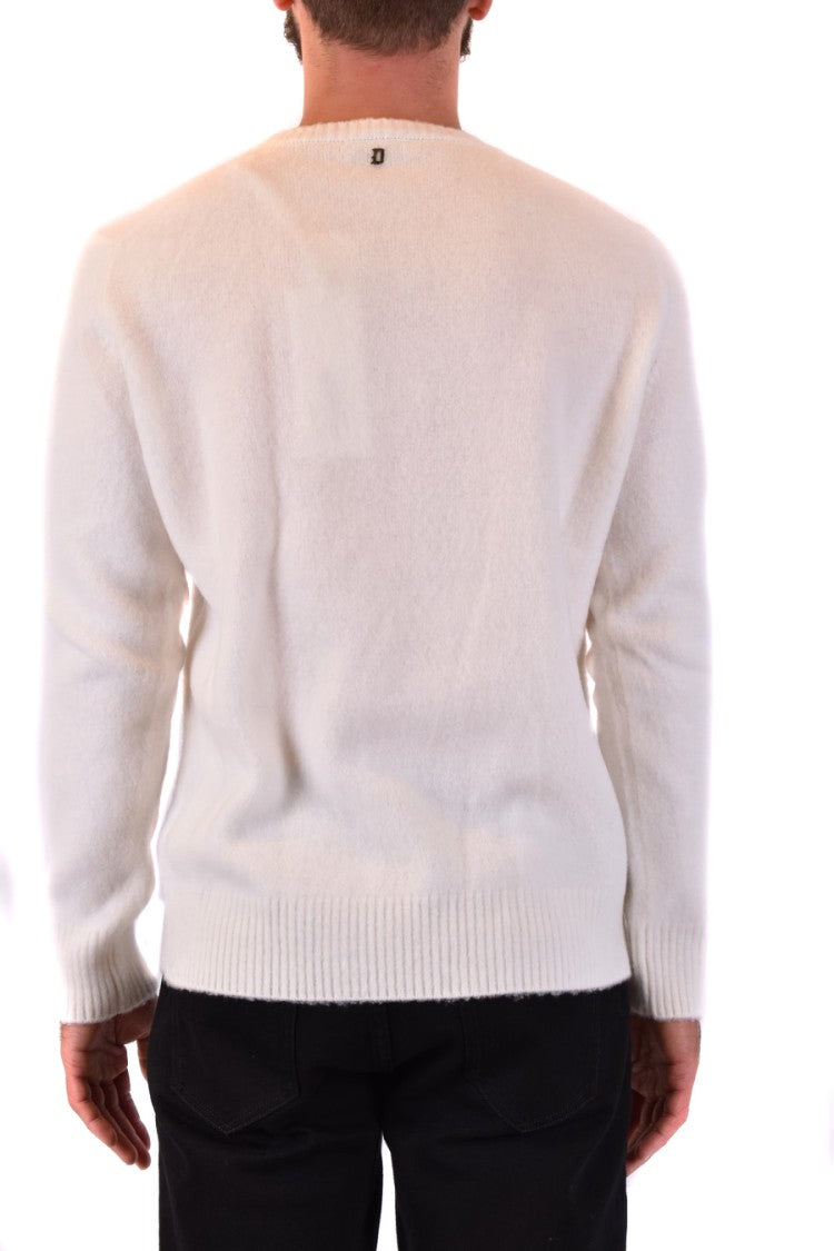 Dondup Soft White Wool Sweatshirt