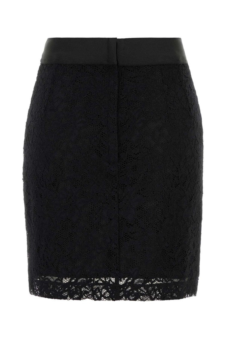 Dolce & Gabbana Black Stretch Lace Mini Skirt