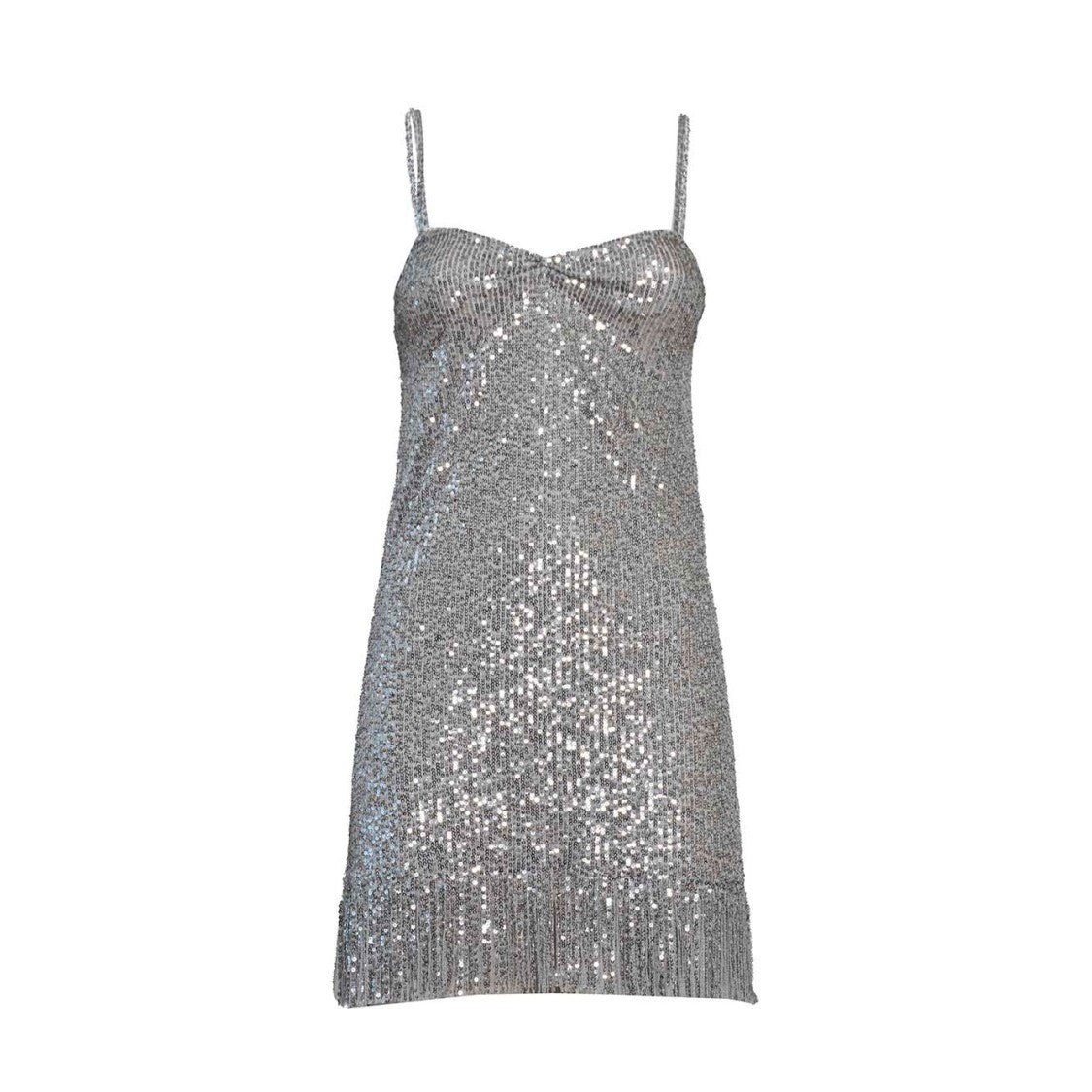 Ermanno Scervino Short Slip Dress With Sequined Mesh