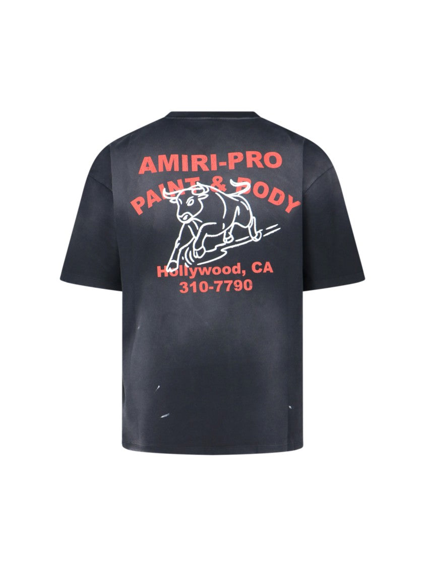 Amiri Short-Sleeve T-Shirt With Vintage Graphic And Distressed Finish