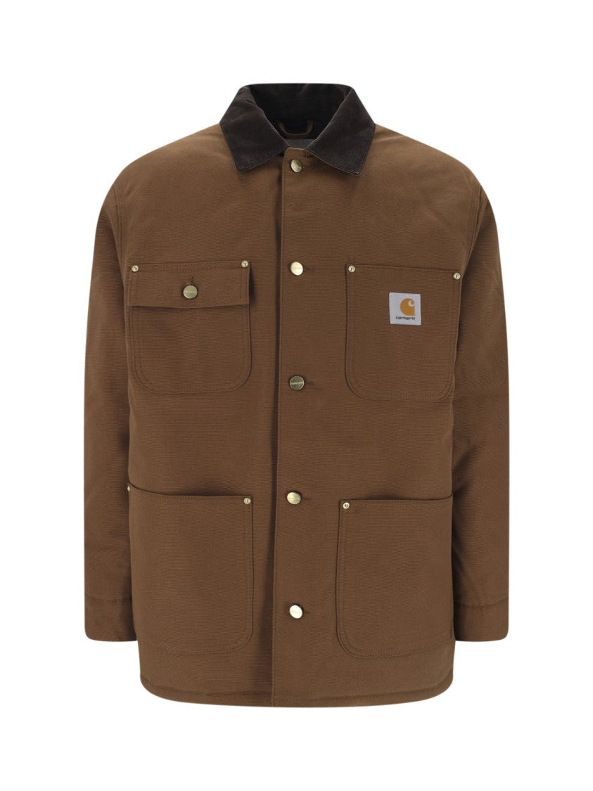 Carhartt Wip Brown Og Chore Velvet-Collar Cotton Jacket