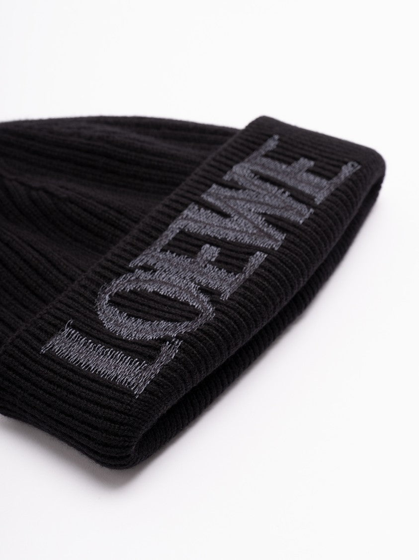 Loewe Wool Beanie With Ribbed Texture