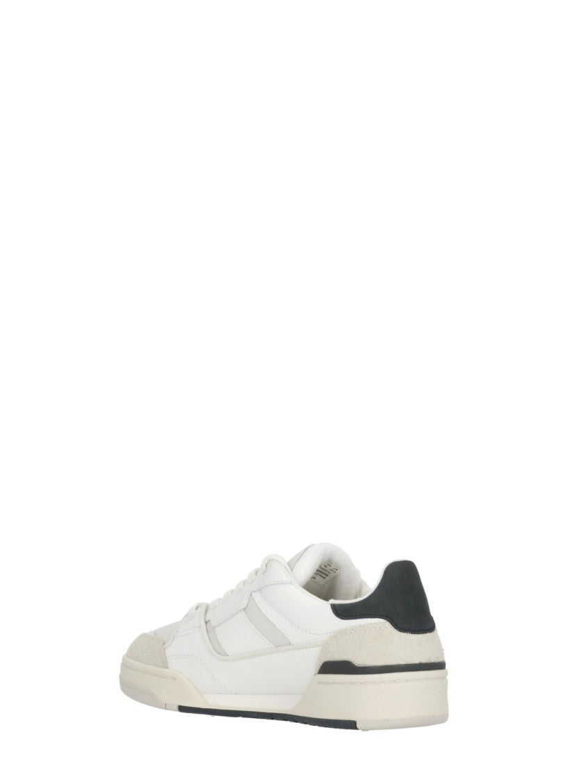 Axel Arigato Round Toe Leather Sneakers With Suede Inserts