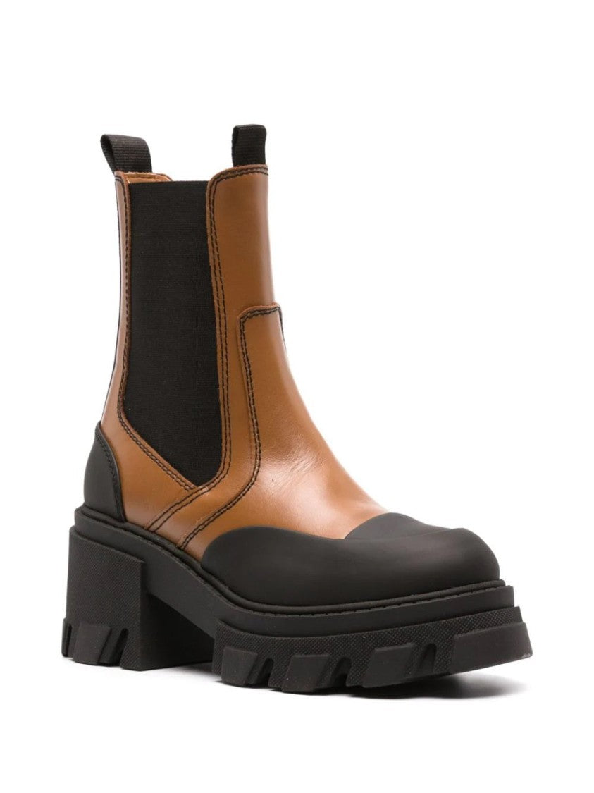 Ganni Cleated Heeled Chelsea Boot