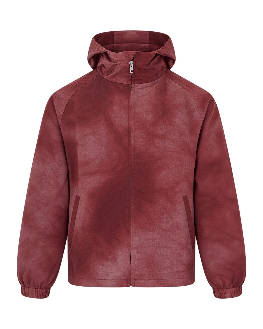 Arte Antwerp Deep Bordeaux Tie-Dye Hooded Jacket