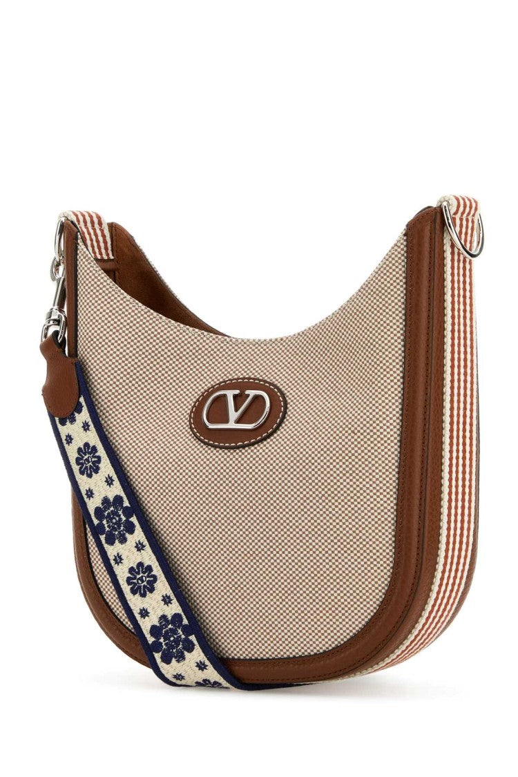 Valentino Garavani Top-Tone Canvas Vlogo Signature Shoulder Bag