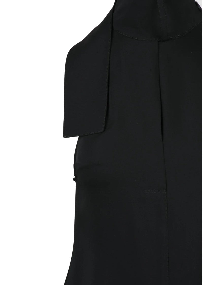 Courrèges Black Pinafore Polyester Mini Dress