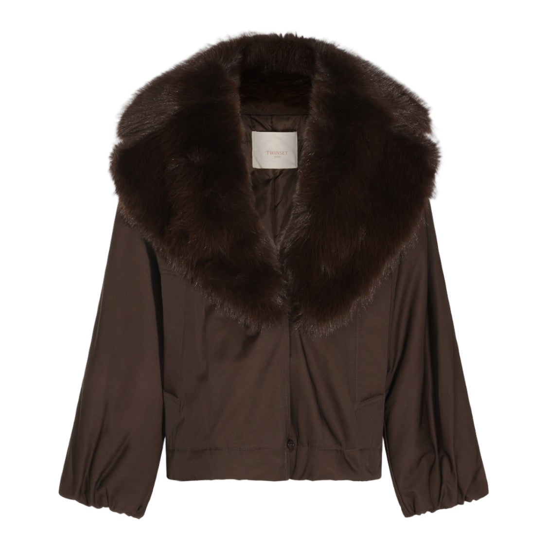 Twin-Set Short Fur Collar Coat