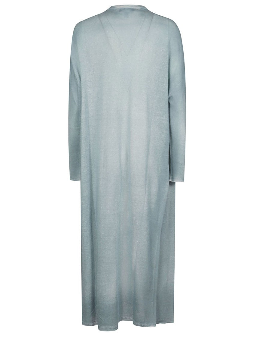 Wlns Cashmere Lino Seta Semi-Sheer Long Cardigan