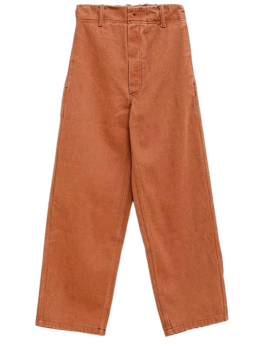 Baserange High-Waist Straight-Leg Pants With Elastic Back And Minimalist Design