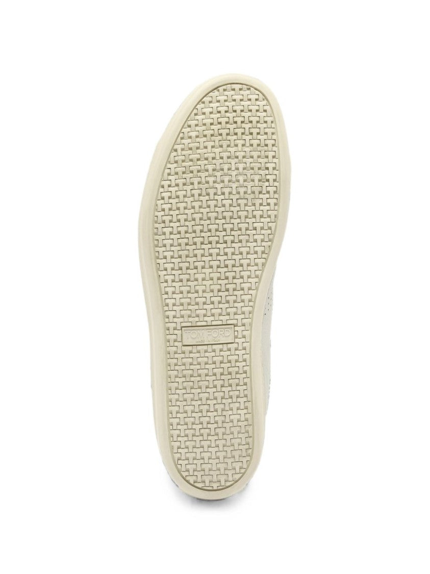 Tom Ford Calf Leather Perforated Sneakers
