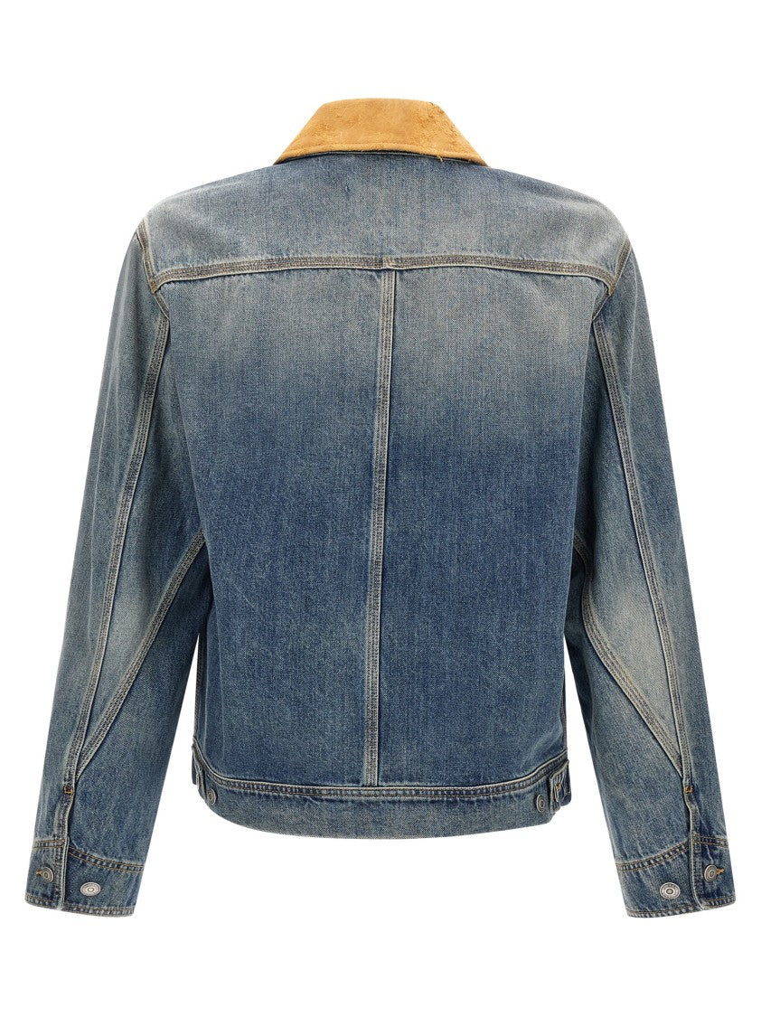 Mcqueen Suede Denim Jacket