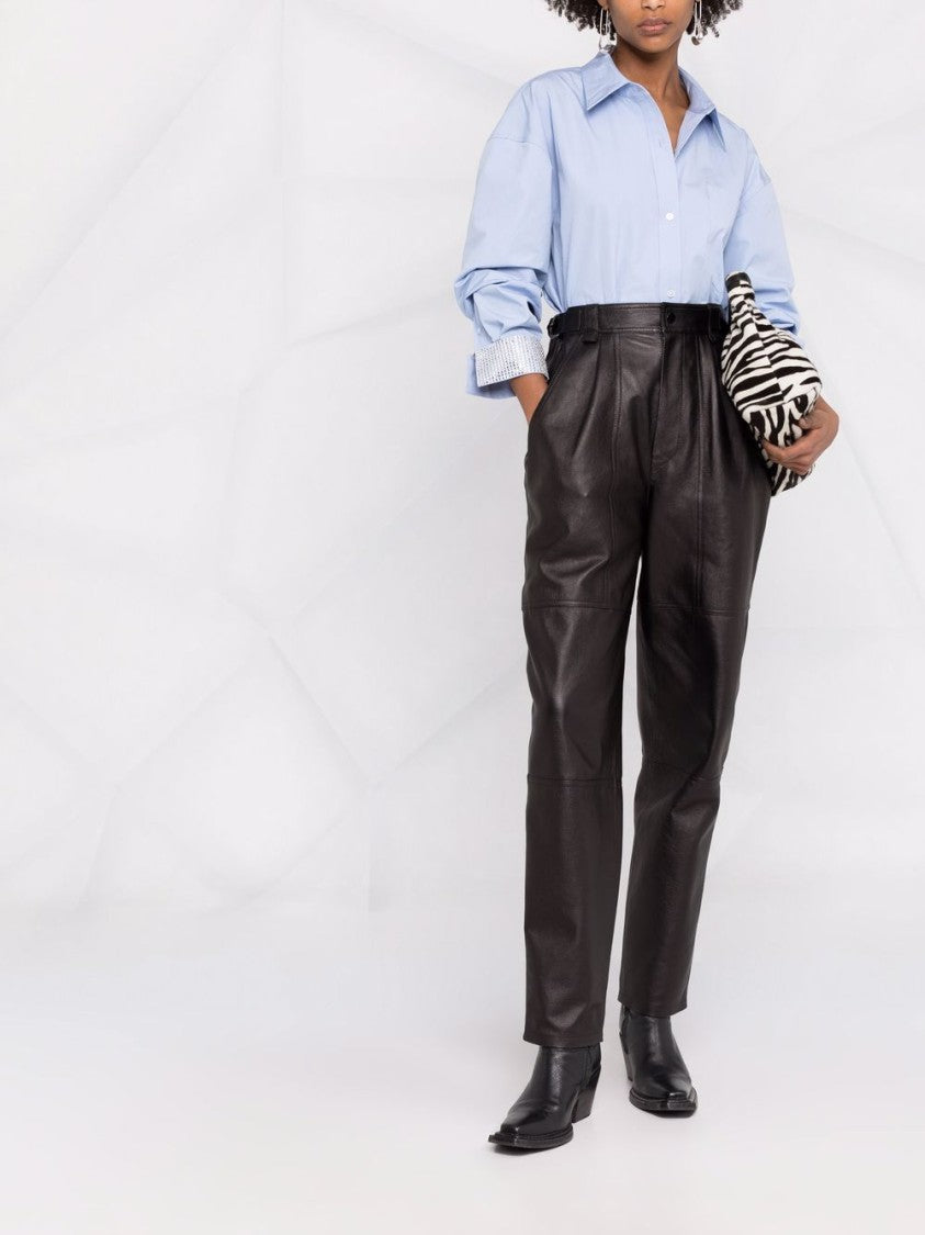 Isabel Marant Straight Leg Leather Trousers