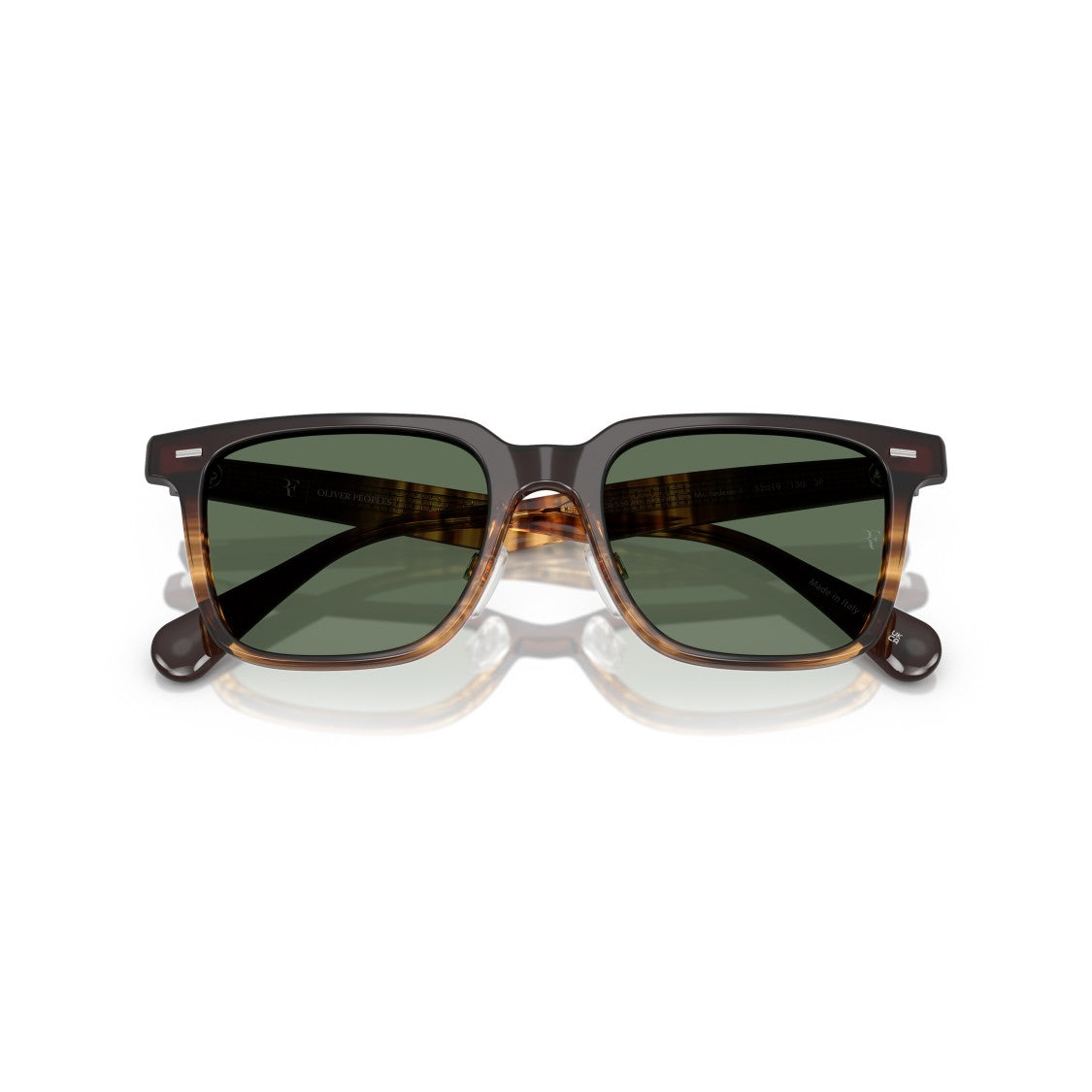 Oliver Peoples 0Ov5592s Bold Square Tortoiseshell Sunglasses With Deep Green Lenses