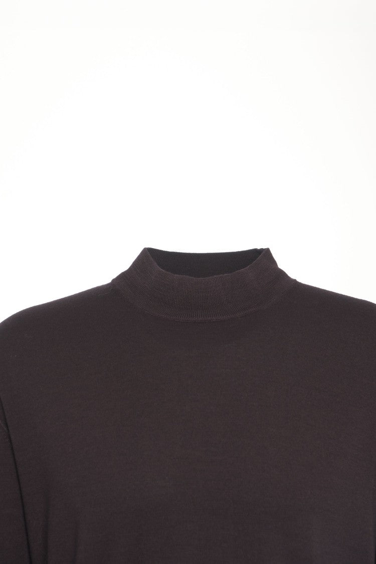 Paolo Pecora Fine Knit Pullover With High Collar
