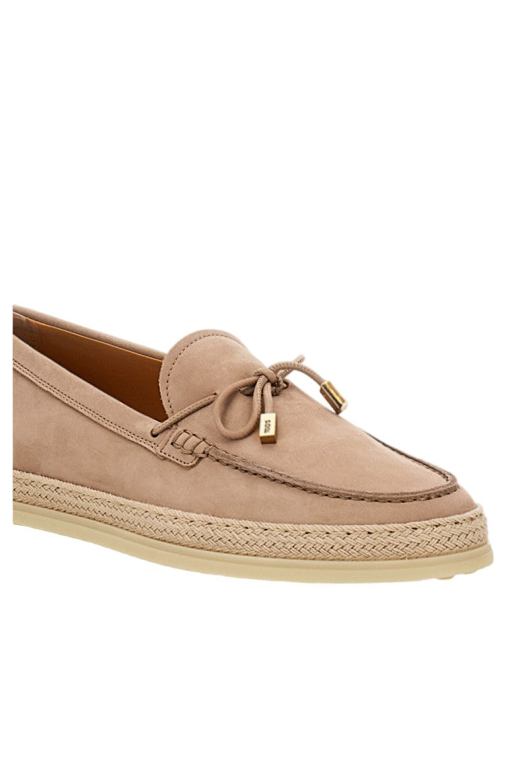 Tod's Leather And Raffia Loafer