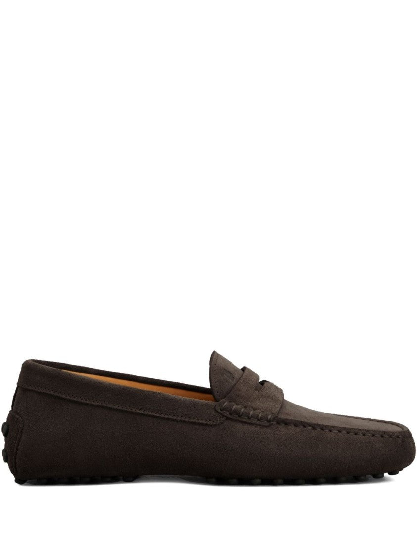 Tod's Moccasin-Inspired Calfskin Suede Loafers