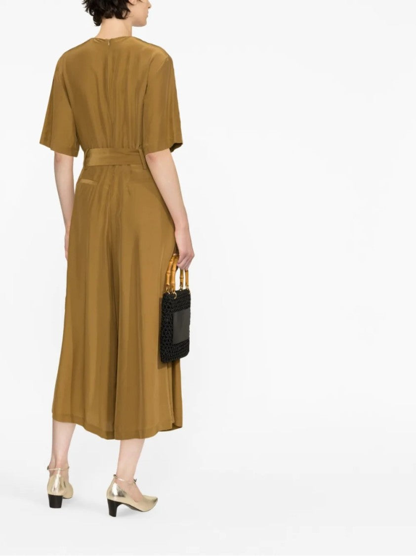 Fabiana Filippi Jumpsuit With Belted Waist And Flared Legs