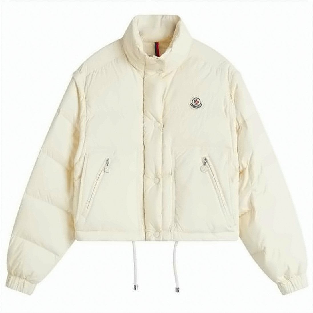 Moncler Quilted White Short Padded Jacket