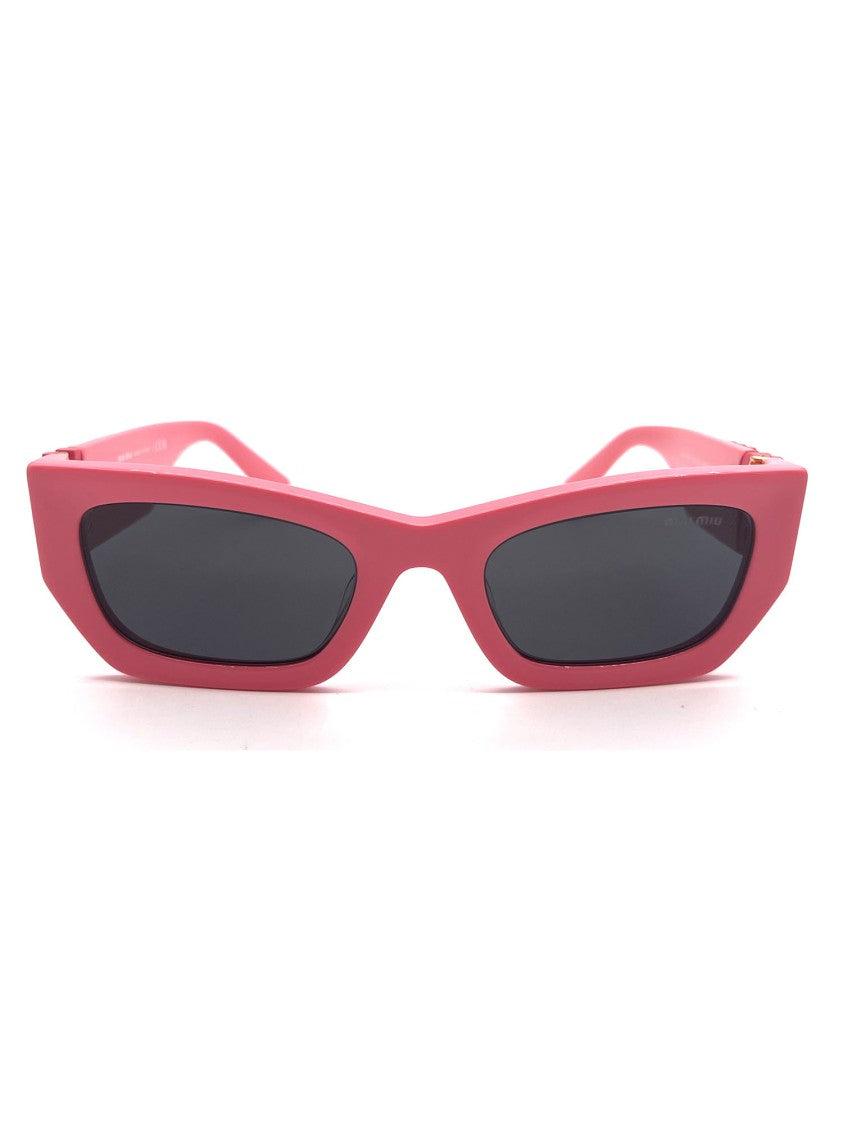 Miu Miu Angled Cat-Eye Acetate Sunglasses With Distinctive Logo Detail